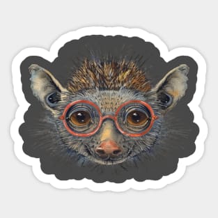 Tenrec Trendsetter: The Glasses-Wearing Tee Sticker